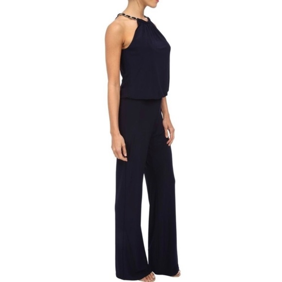 LAUNDRY by Shelli Segal Black Chain Neck Jumpsuit - Picture 9 of 16
